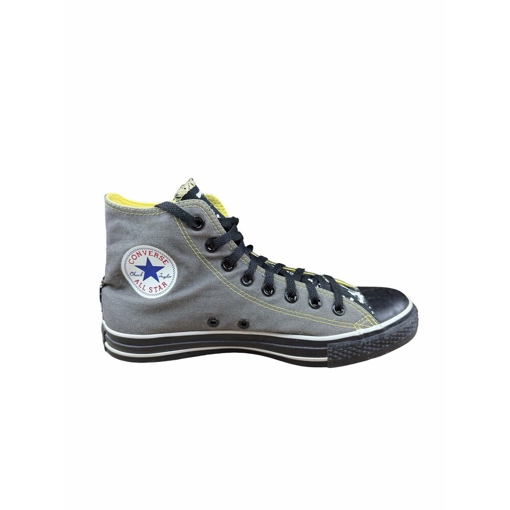 Converse Chuck Taylor All Star Hi Skulls Gray Yellow Mens 8.5 Womens 10.5  Rare - Picture 3 of 9